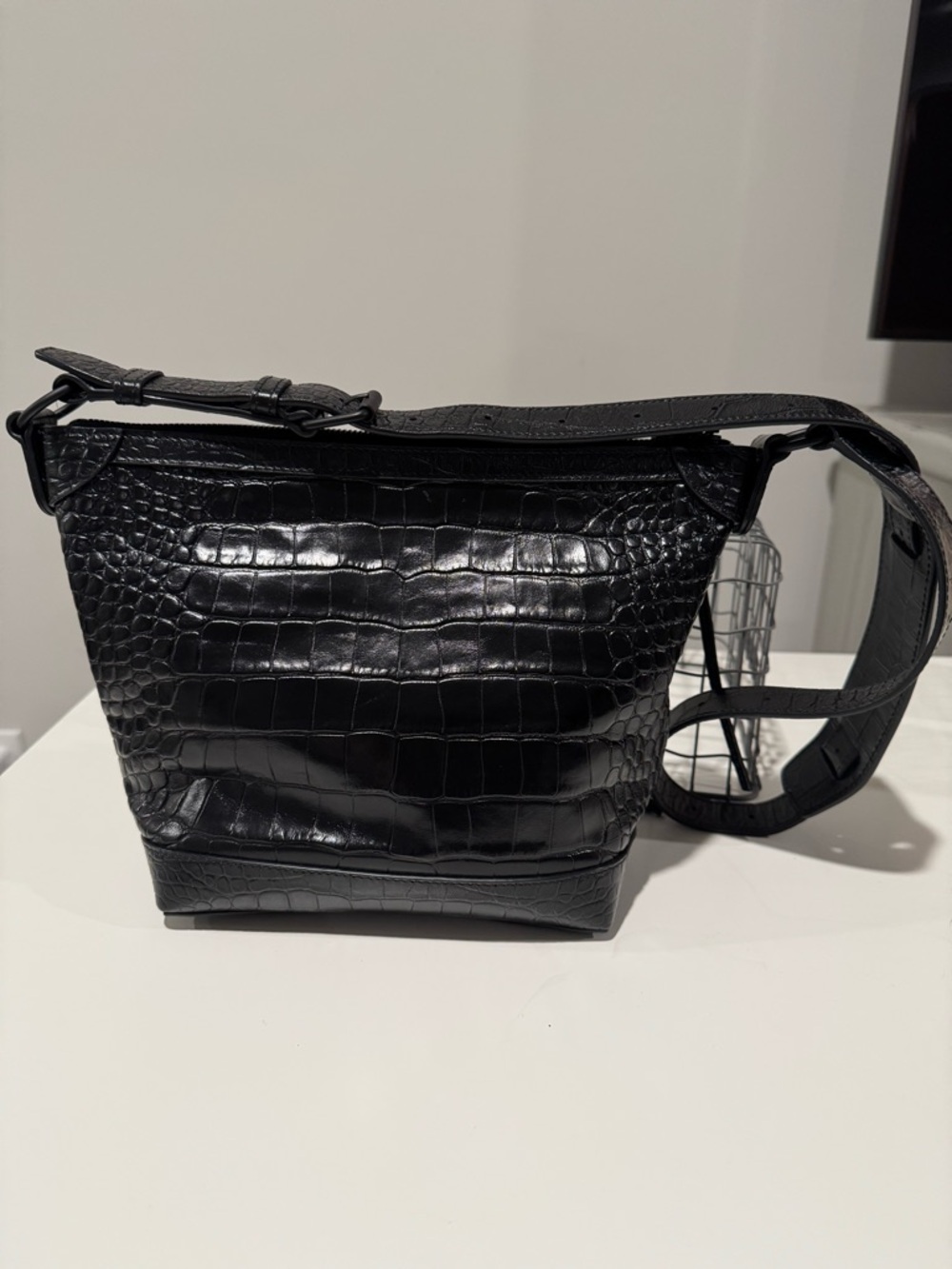 Balenciaga Neo Classic XS Croc-Embossed Leather Hobo - Picture 2 of 7